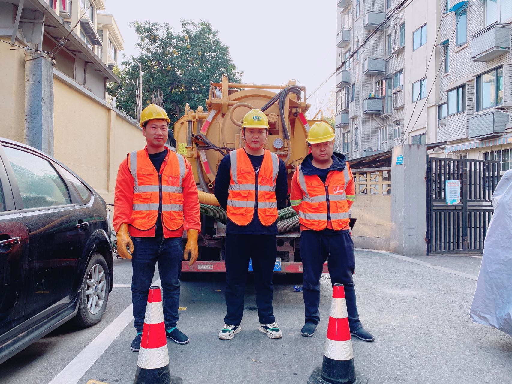 滨江南京某小区管道清淤检测施工